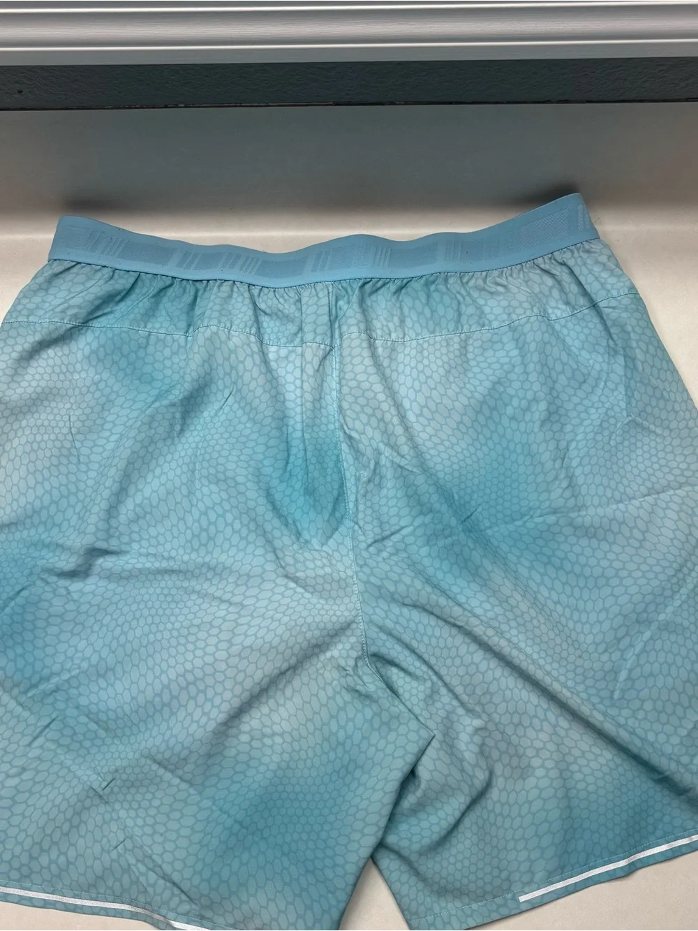 DSG Light Blue Performance Shorts with Hex Accent